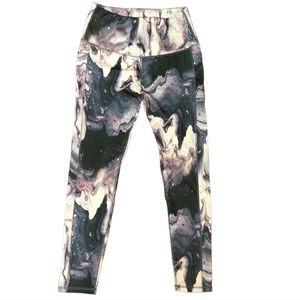 LegEnd Marble Print Yoga Athletic Crop Legging SZ L